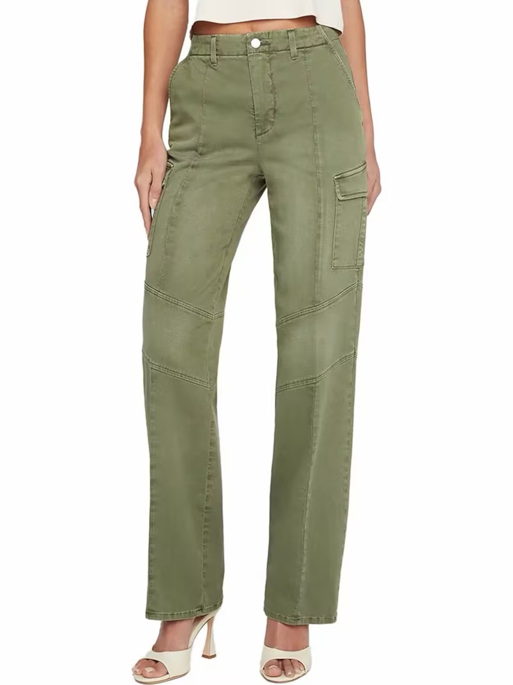 L'AGENCE Olive Green Brooklyn High Rise Utility Cargo Pants